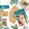 40 Pack Vintage Christmas Cards Santa Christmas Tree Snowman Greeting Cards with Stickers Envelopes Retro Xmas Blank Note Cards for Christmas Winter Holiday Party Supplies, 4 x 6 Inch